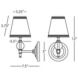 Robert Abbey (3314) 5" x 12" THE MUSES WALL SCONCE