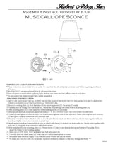 Robert Abbey (3314) 5" x 12" THE MUSES WALL SCONCE