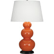 Robert Abbey (332X) 10" x 32.75" TRIPLE GOURD TABLE LAMP