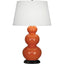 Robert Abbey (332X) 10" x 32.75" TRIPLE GOURD TABLE LAMP