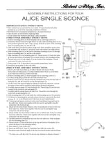 Robert Abbey (3381) 6" x 14.5" ALICE WALL SCONCE