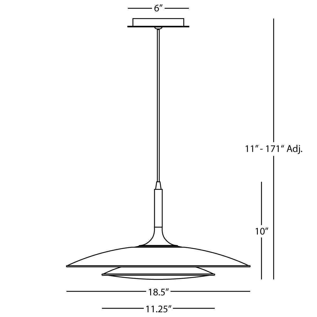 Robert Abbey (3390) 18.5" x 10" AXIOM PENDANT