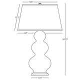 Robert Abbey (343X) 10" x 32.75" TRIPLE GOURD TABLE LAMP