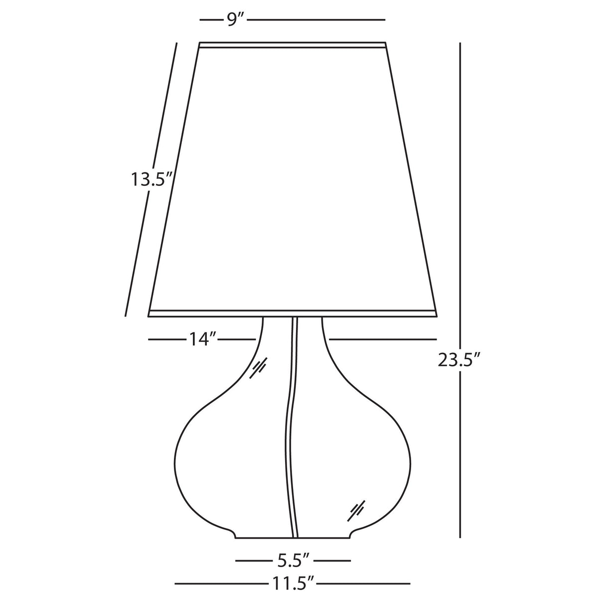 Robert Abbey (458W) 11.38" x 23.5" JUNE ACCENT LAMP