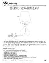Robert Abbey (458W) 11.38" x 23.5" JUNE ACCENT LAMP