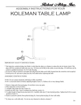 Robert Abbey (460) 0.88" x 16.25" KOLEMAN TABLE LAMP
