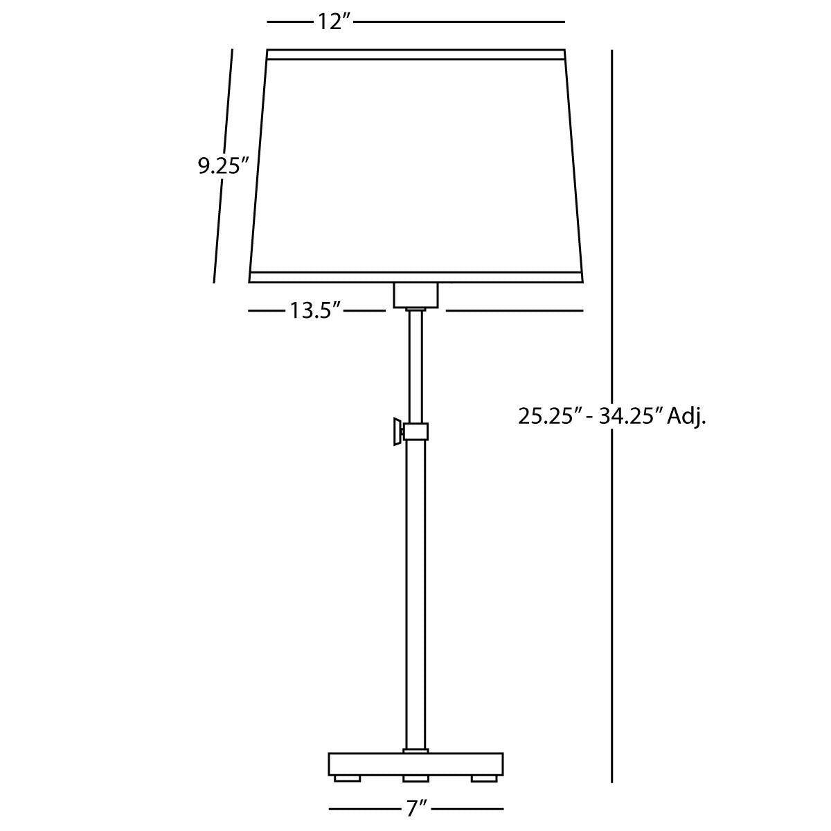 Robert Abbey (462) 0.75" x 25.25" KOLEMAN TABLE LAMP