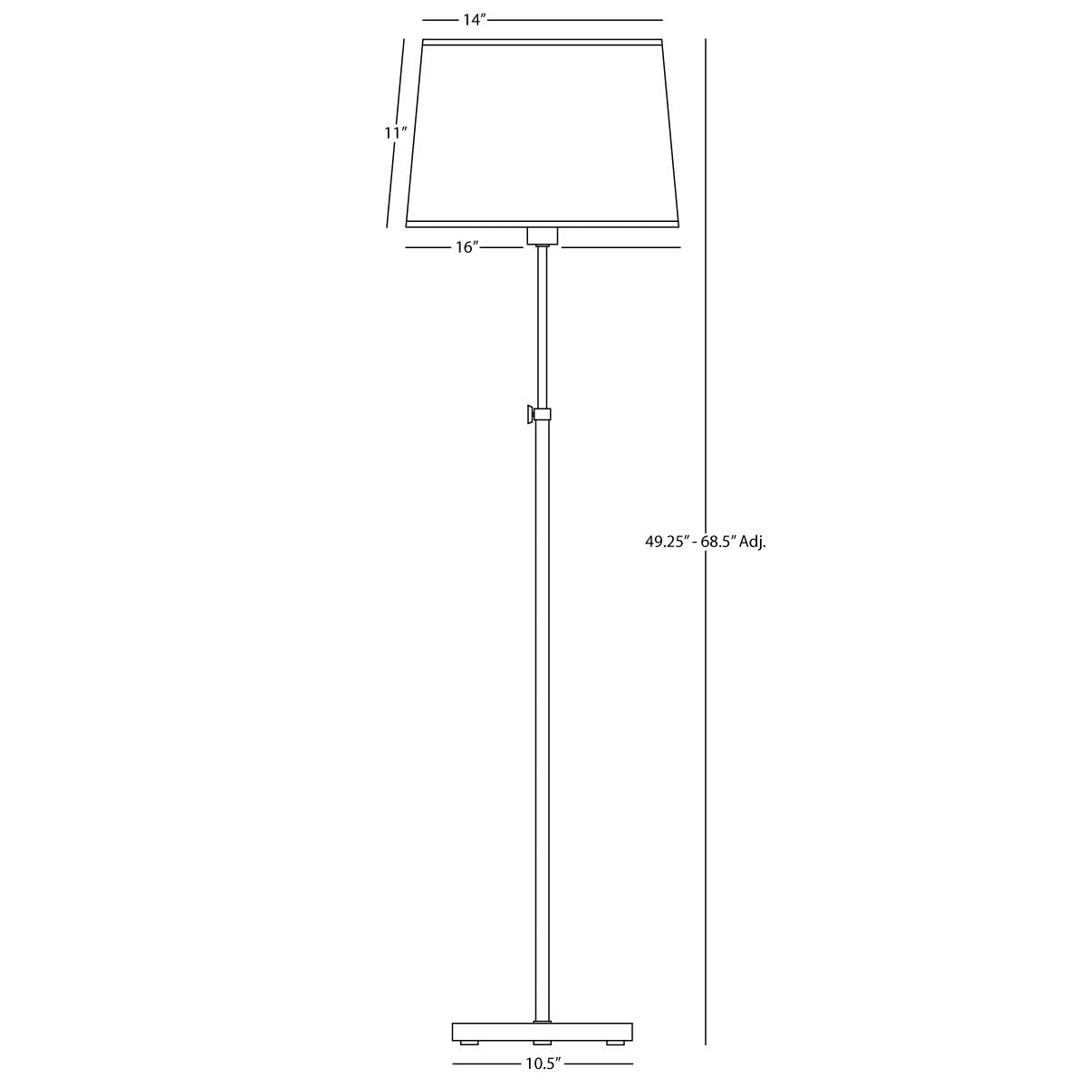 Robert Abbey (463) 0.75" x 49.25" KOLEMAN FLOOR LAMP