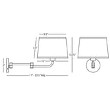 Robert Abbey (464) 5" x 13.63" KOLEMAN WALL SWINGER