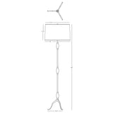 Robert Abbey (466) 15.5" x 64.13" GRACE FLOOR LAMP
