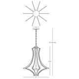 Robert Abbey (467) 22" x 24.75" GRACE CHANDELIER