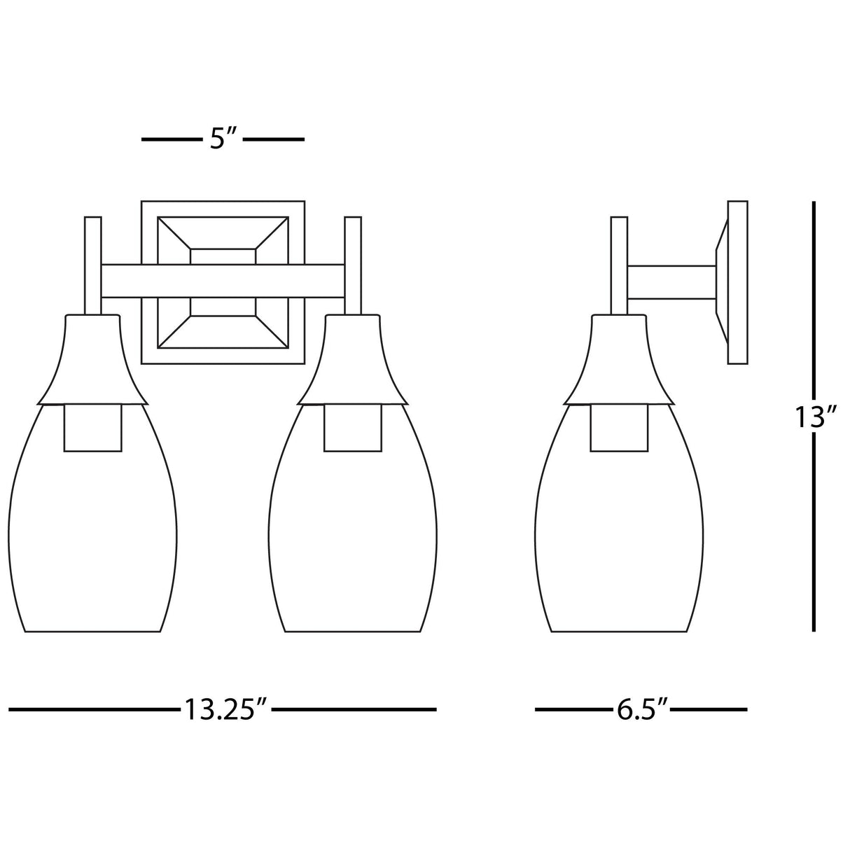 Robert Abbey (485) 13.13" x 13" GRACE WALL SCONCE