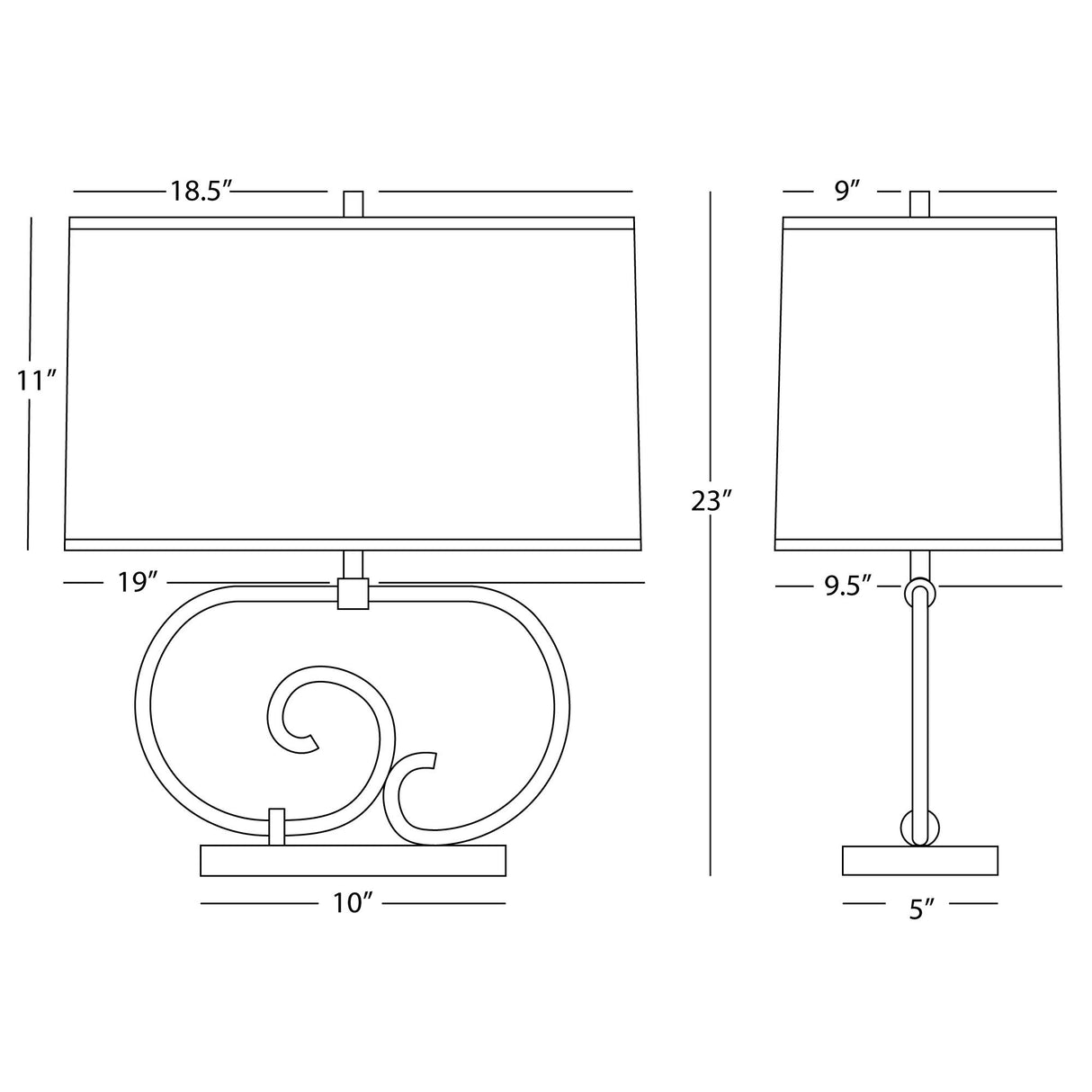 Robert Abbey (586) 14" x 22.75" CHLOE TABLE LAMP