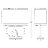 Robert Abbey (586) 14" x 22.75" CHLOE TABLE LAMP