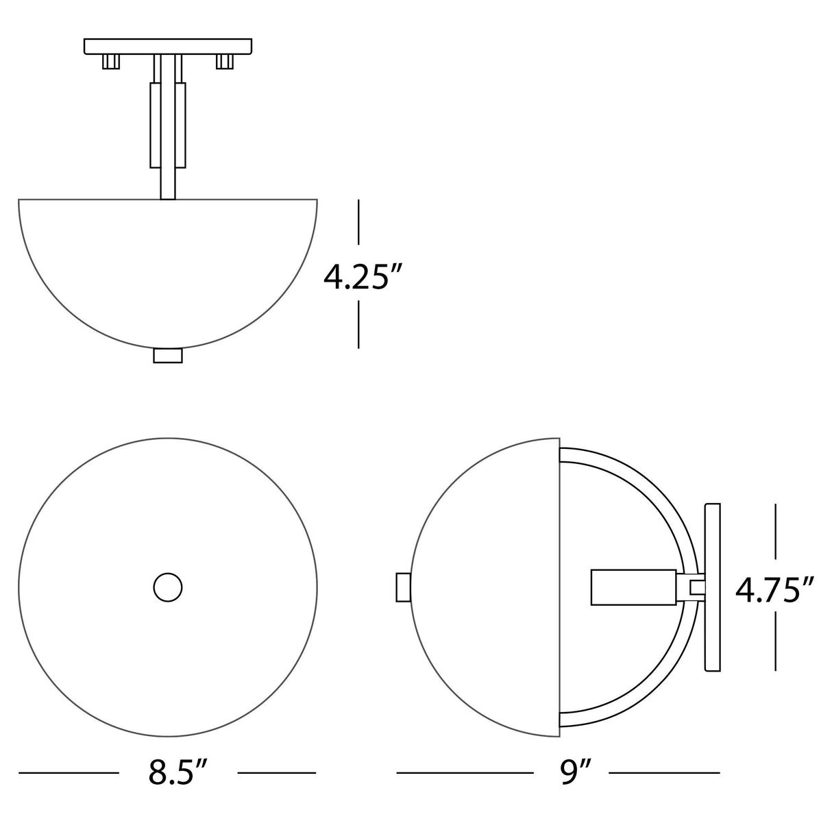 Robert Abbey (604BLK) 8.5" x 8.5" MAVISTEN EDITION COPERNICA WALL SCONCE