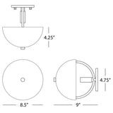 Robert Abbey (604OX) 8.5" x 8.5" MAVISTEN EDITION COPERNICA WALL SCONCE