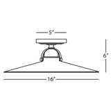 Robert Abbey (614) 15.88" x 5.88" RICO ESPINET ARIAL FLUSHMOUNT