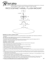 Robert Abbey (614) 15.88" x 5.88" RICO ESPINET ARIAL FLUSHMOUNT