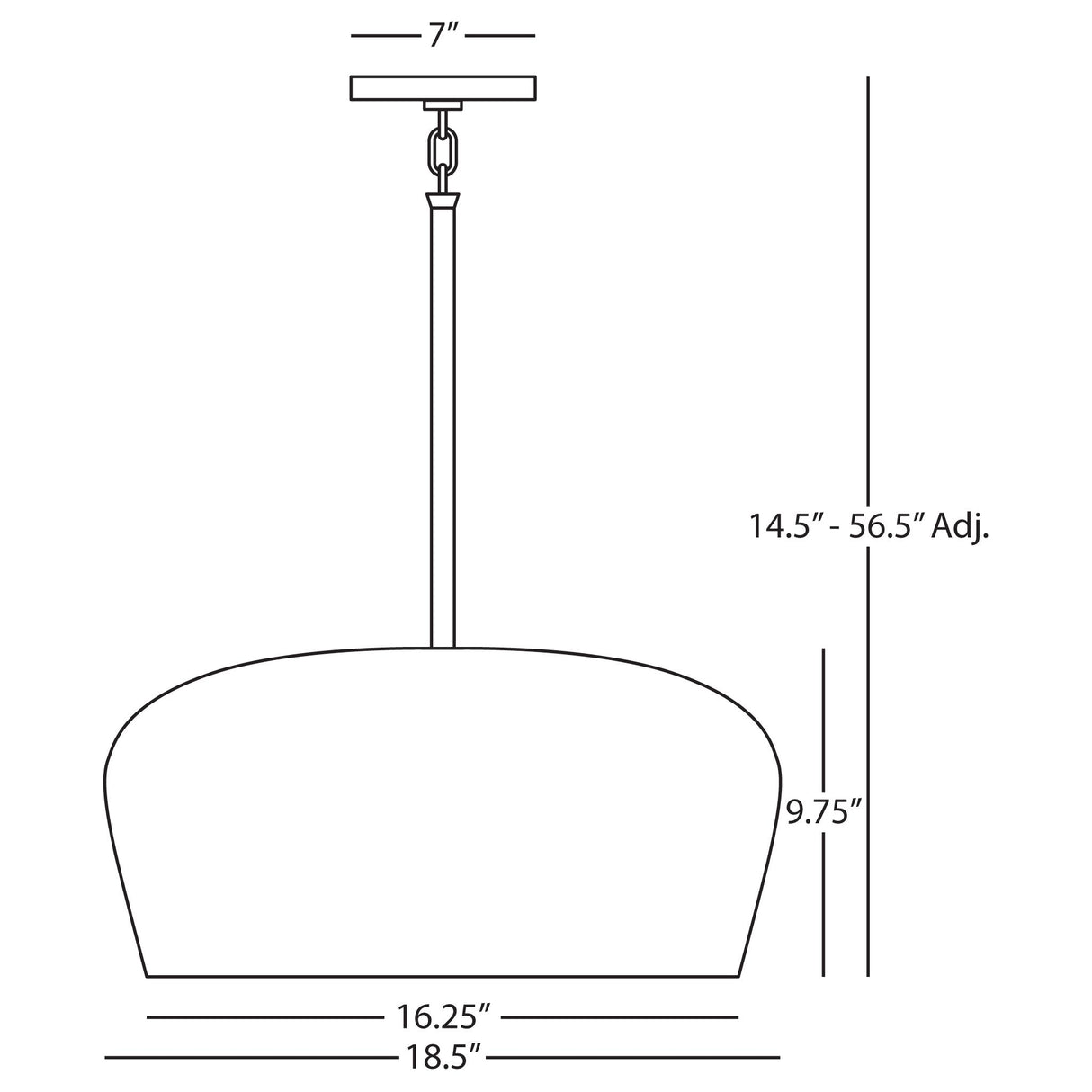 Robert Abbey (610) 18.38" x 9" RICO ESPINET BUMPER PENDANT