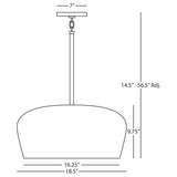 Robert Abbey (610) 18.38" x 9" RICO ESPINET BUMPER PENDANT