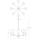 Robert Abbey (625) 41" x 23.25" CRISTALLO CHANDELIER