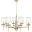 Robert Abbey (625C) 41" x 23.25" CRISTALLO CHANDELIER