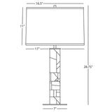 Robert Abbey (627) 7" x 28.75" MICHAEL BERMAN BRUT TABLE LAMP