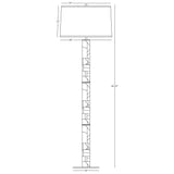 Robert Abbey (628) 10" x 62.25" MICHAEL BERMAN BRUT FLOOR LAMP