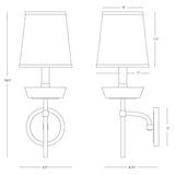 Robert Abbey (629C) 6.5" x 18.38" CRISTALLO WALL SCONCE