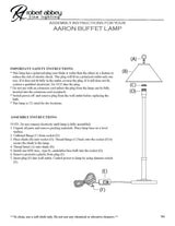 Robert Abbey (703) 7" x 30.88" AARON TABLE LAMP