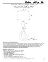 Robert Abbey (932) 10.25" x 22.5" DELTA TABLE LAMP
