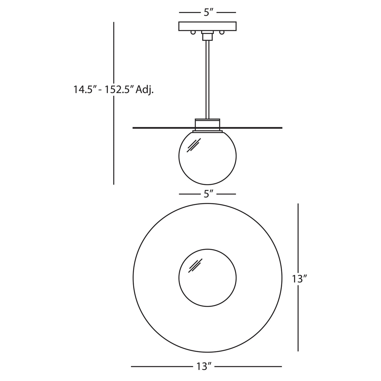 Robert Abbey (9876) 13" x 6" DAL PENDANT