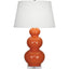 Robert Abbey (A352X) 10" x 33" TRIPLE GOURD TABLE LAMP