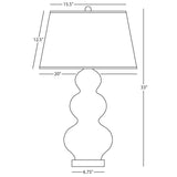 Robert Abbey (A352X) 10" x 33" TRIPLE GOURD TABLE LAMP