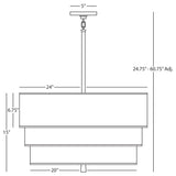 Robert Abbey (AW142) 24" x 15" DECKER PENDANT