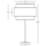 Robert Abbey (AW130) 7.5" x 28.75" DECKER TABLE LAMP