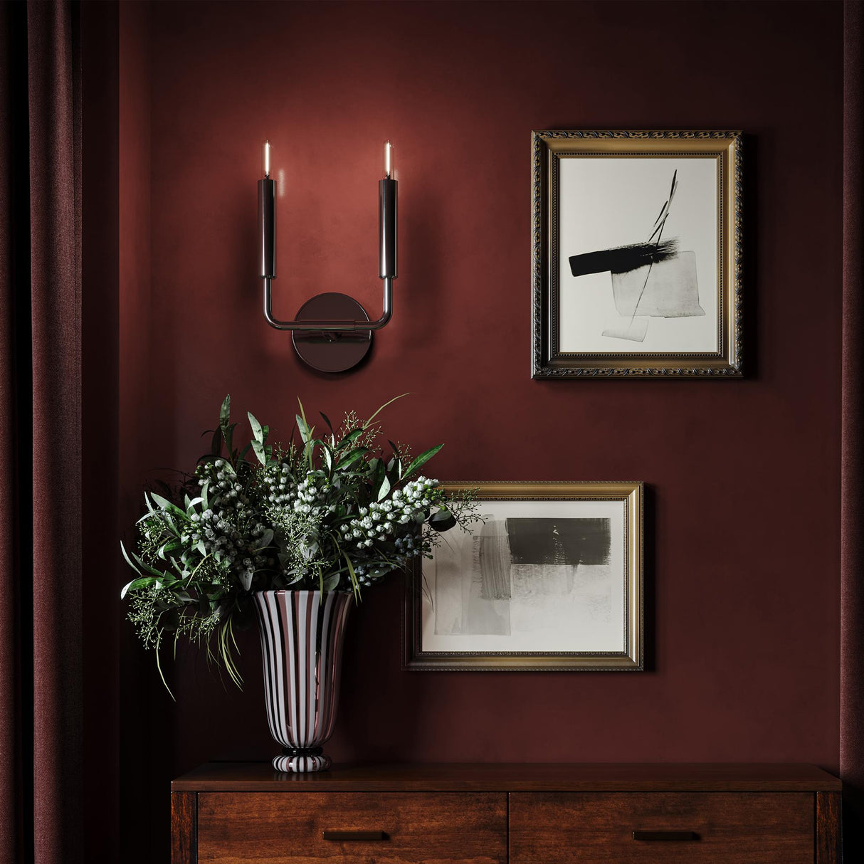Robert Abbey (B1406) 9.75" x 11.88" MAVISTEN EDITION CARBONIA WALL SCONCE