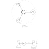 Robert Abbey (BB04LY) 34.5" x 10.19" CLARE CHANDELIER