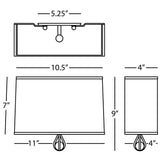 Robert Abbey (BN328) 25.5" x 14.5" WILLIAMSBURG CUSTIS PENDANT
