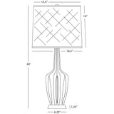 Robert Abbey (BN37) 7.38" x 34.25" EMMA TABLE LAMP
