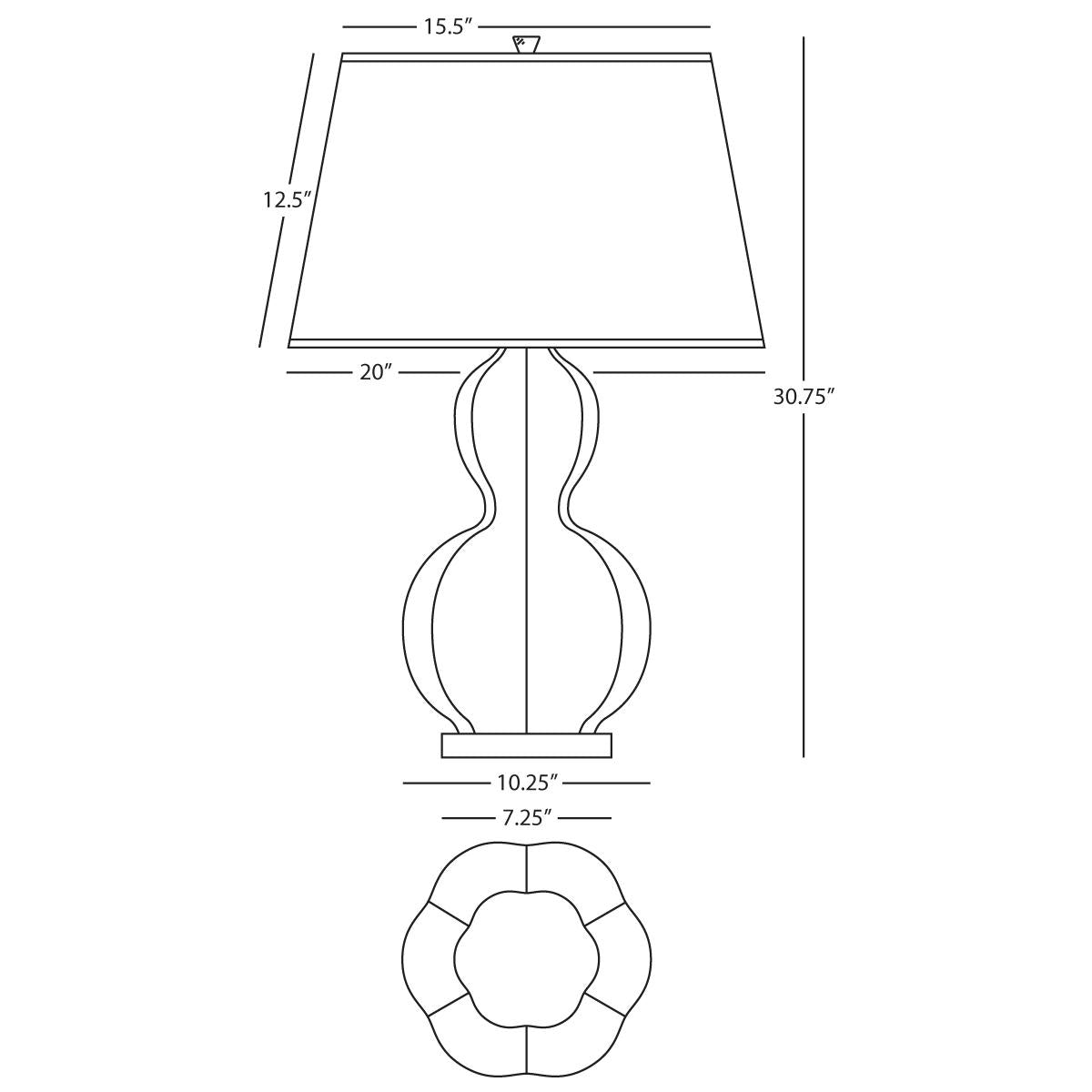 Robert Abbey (CG997) 10.25" x 30.63" WILLIAMSBURG RANDOLPH TABLE LAMP