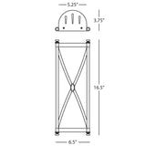 Robert Abbey (D1986) 6.5" x 16.38" CHASE WALL SCONCE