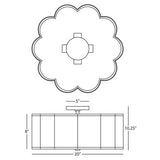 Robert Abbey (D2200) 20" x 10.25" AXIS FLUSHMOUNT