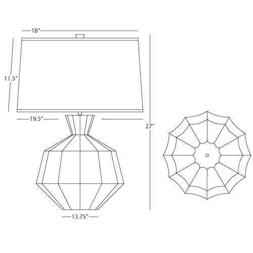 Robert Abbey (DY999) 13.63" x 27" ORION TABLE LAMP