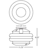 Robert Abbey (GY64) 11.75" x 9.25" HORIZON FLUSHMOUNT