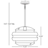 Robert Abbey (GY65) 15.25" x 12.25" HORIZON PENDANT