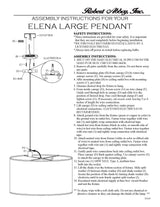 Robert Abbey (K169) 25" x 14.5" ELENA PENDANT