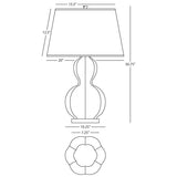 Robert Abbey (LB997) 10.25" x 30.63" WILLIAMSBURG RANDOLPH TABLE LAMP