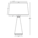 Robert Abbey (MB45) 7.25" x 29.38" PEARL TABLE LAMP