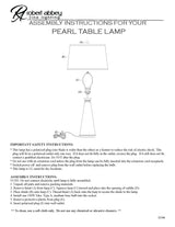 Robert Abbey (MB45) 7.25" x 29.38" PEARL TABLE LAMP